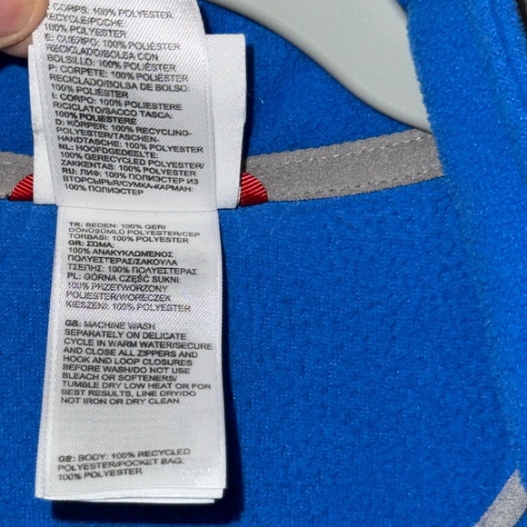 The North Face Fleece Jacket Mens S Blue/Black Pullover 1/4 Zip Casual Active - Picture 4 of 6